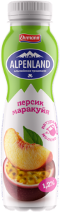 Напиток йогуртный Alpenland персик-маракуйя 1,2% 290г