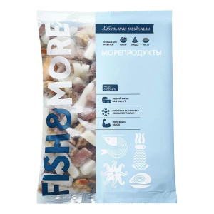 Коктейль морской Fish&More замороженный (глазурь 8%), 920г