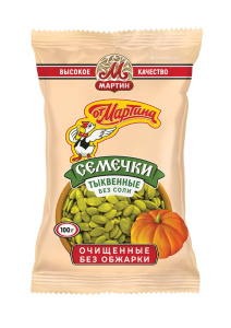 Семечки тыквенные от Мартина  без соли очищенные 100 г