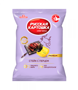 Чипсы  РУССКАЯ КАРТОШКА стейк с перцем 105г