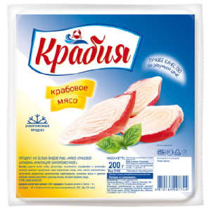 Мясо крабовое Крабия имитация 200 г.