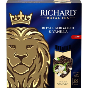Чай черный Richard Royal Bergamot & Vanilla черный 100 сашет