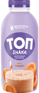 Молочный коктейль Топ шейк Тоффи 2%  450 г