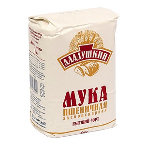 Мука пшеничная АЛАДУШКИН высший сорт 1 кг.