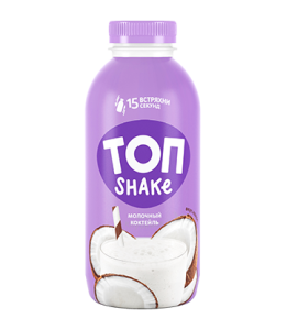 Коктейль молочный ТОП Shake кокос 2% 450г