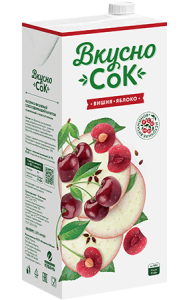 Напиток сокосодержащий ВкусноСок вишня-яблоко 0,95л