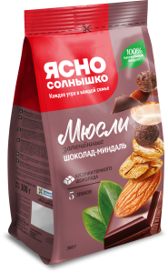 Мюсли запеченные Ясно Солнышко  Шоколад-Миндаль 300 гр