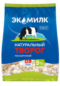 Творог Экомилк рассыпчатый 5%  280г