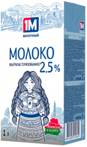 Молоко 1М молочный ультрапастеризованное 2,5% 1л