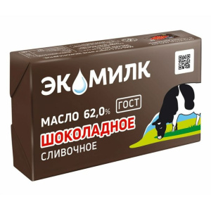 Масло сливочное Экомилкшоколадное 62 % 180 г