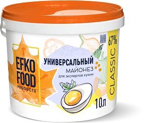 Майонез EFKO Food Classic универсальный 67% 10л