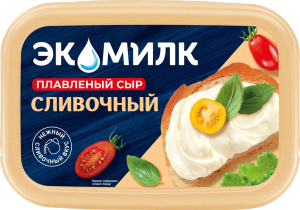 Плавленый сыр Экомилк Сливочный 55% БЗМЖ 180 г