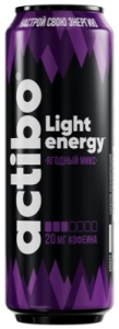 Энергетический напиток Actibo Лайт Ягодный микс газированный 450 мл