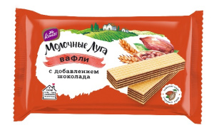 Вафли "Молочные луга" с добавлением шоколада  200г