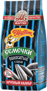 Семечки От Мартина Отборные Полосатые Обжаренные с солью 250г