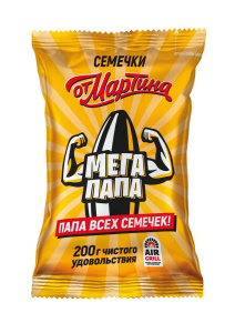 Семечки От Мартина Отборные МЕГАПАПА Полосатые Обжаренные 200г