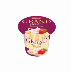 Десерт творожный Ehrmann Grand Dessert Белый Шоколад с клубничным муссом 6% 200 г.