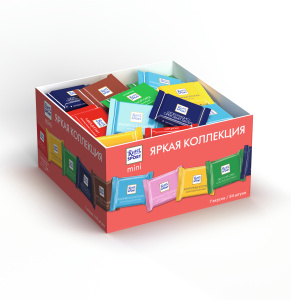 Набор мини-шоколада "Яркая коллекция" 84шт Риттер Спорт