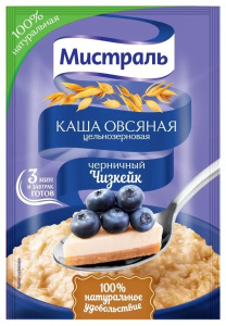Каша Мистраль Ягоды Карелии овсяная  черничный чизкейк 40 г