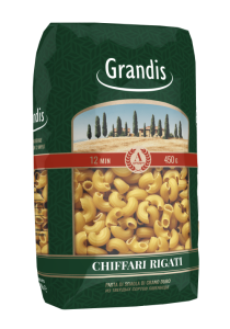 Макароны Grandis рожки рифленые 450г