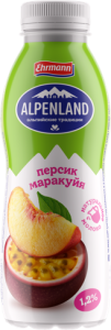 Напиток йогуртный Alpenland персик-маракуйя 1,2% 420г