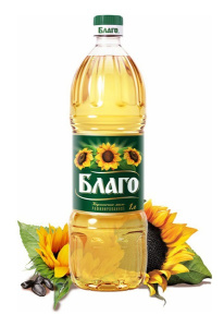Масло подсолнечное БЛАГО  рафинированное дезодорированное 1 л