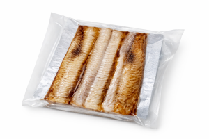 Угорь филе горячего копчения в/у на подложке 500г