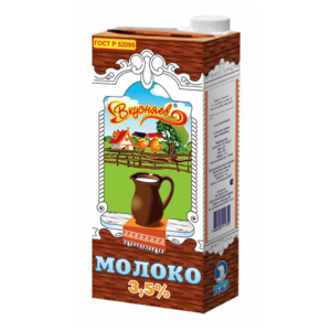 Молоко 3,5% ультрапастеризованное 1 л Вкусняев