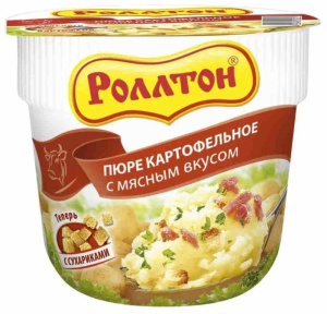 Пюре картофельное Роллтон с мясным вкусом 40 г.