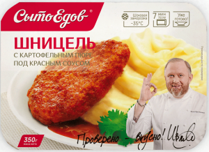 Шницель с картофельным пюре под красным соусом  СытоЕдов 350 г