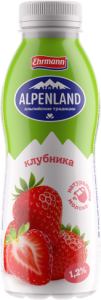 Напиток йогуртный Alpenland клубника 1,2% 420г
