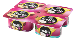 Продукт йогуртный Fruttis Банана сплит и Пина колада 8% 4*115г