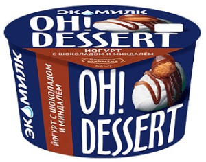 Йогурт Oh!Dessert с шоколадом и миндалём  4,2% 130г