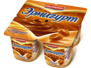 Пудинг карамельный Ehrmann Эрмигурт 3,0% 4*100 г.