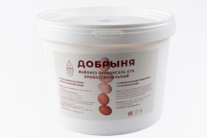 Майонез провансаль ТМ Добрыня 67% ведро 10л