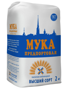 Мука пшеничная Предпортовая высший сорт 2,2кг