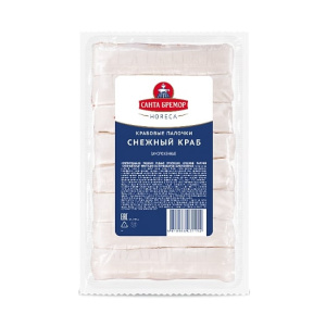 Палочки крабовые Санта Бремор снежный краб белый имитация 500 г.