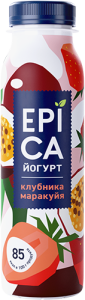 Йогурт питьевой EPICA клубника-маракуйя 2,5% 260г