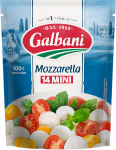 Сыр Моцарелла Galbani Мини 45% 14 шариков 100 г.