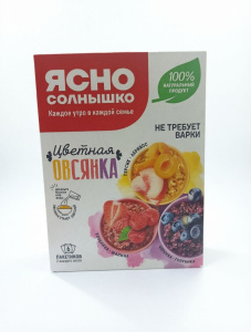 Каша овсяная Цветная овсянка (клуб/мал/персик/абр/черн/голуб) 240г