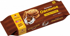 Печенье Агеевский овсяное с шоколадной крошкой 180 г.