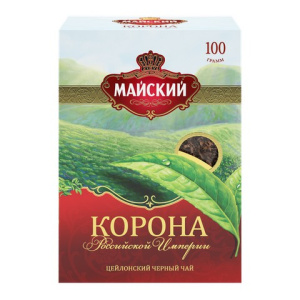 Чай Майский Корона Российской Империи черный крупнолистовой 100г
