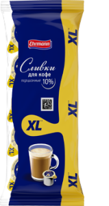 Сливки Ehrmann XL для кофе порционные 10% 10*17г