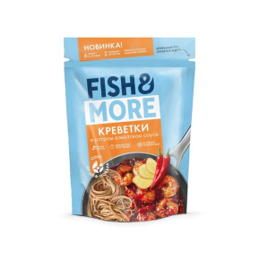 Креветки Fish&More ваннамей в остром азиатском соусе очищенные замороженные, 400г