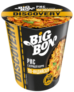 Рис быстрого приготовления Big Bon курица карри по-индийски 60г