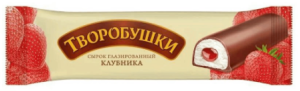 Сырок глазированный ТВОРОБУШКИ  Клубника 20% 40гр