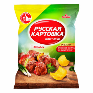 Чипсы Русская Картошка со вкусом Шашлыка 105г
