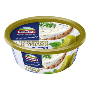 Сыр творожный Hochland с маринованными огурцами 60% 140 г