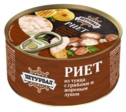 Риет из тунца с грибами и жареным луком, 115 г