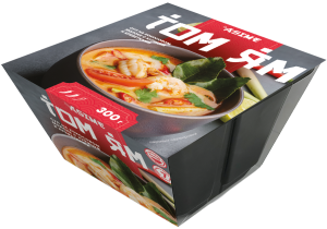 Суп ASIME том ям с курицей и креветками 300г
